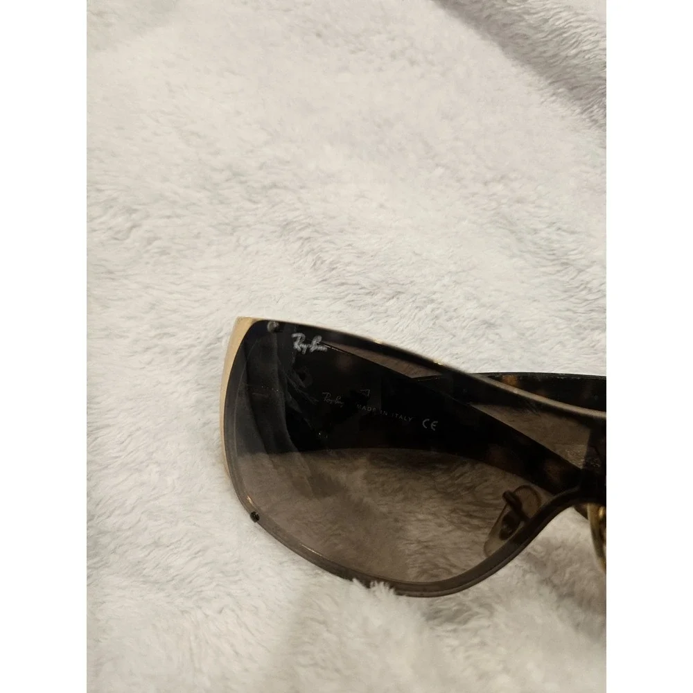 Ray Ban Sunglasses RB 3361 Italy Faux Tortoise Gold Discontinued Shield Mens